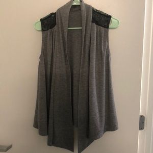 Lace top gray Forever 21 Sweater